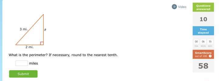 3 mi. a 2 mi. what is the perimeter? if necessary, round to the nearest…