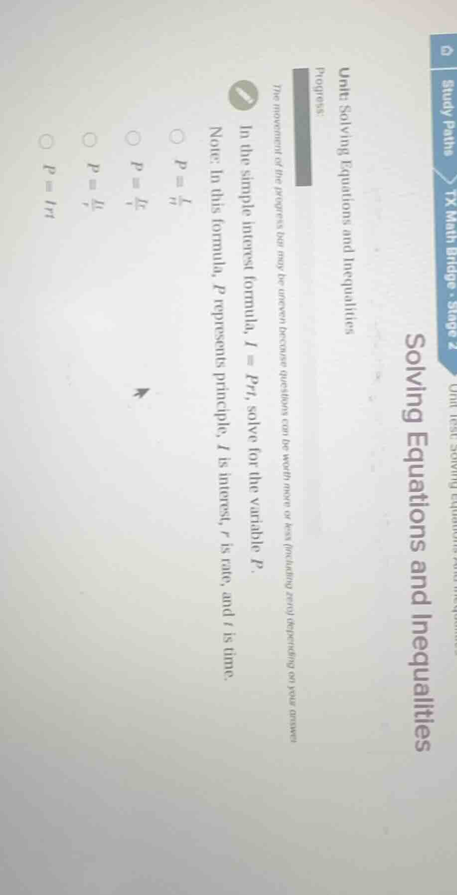 unit solving equations and inequalities progress the movement of the pr…