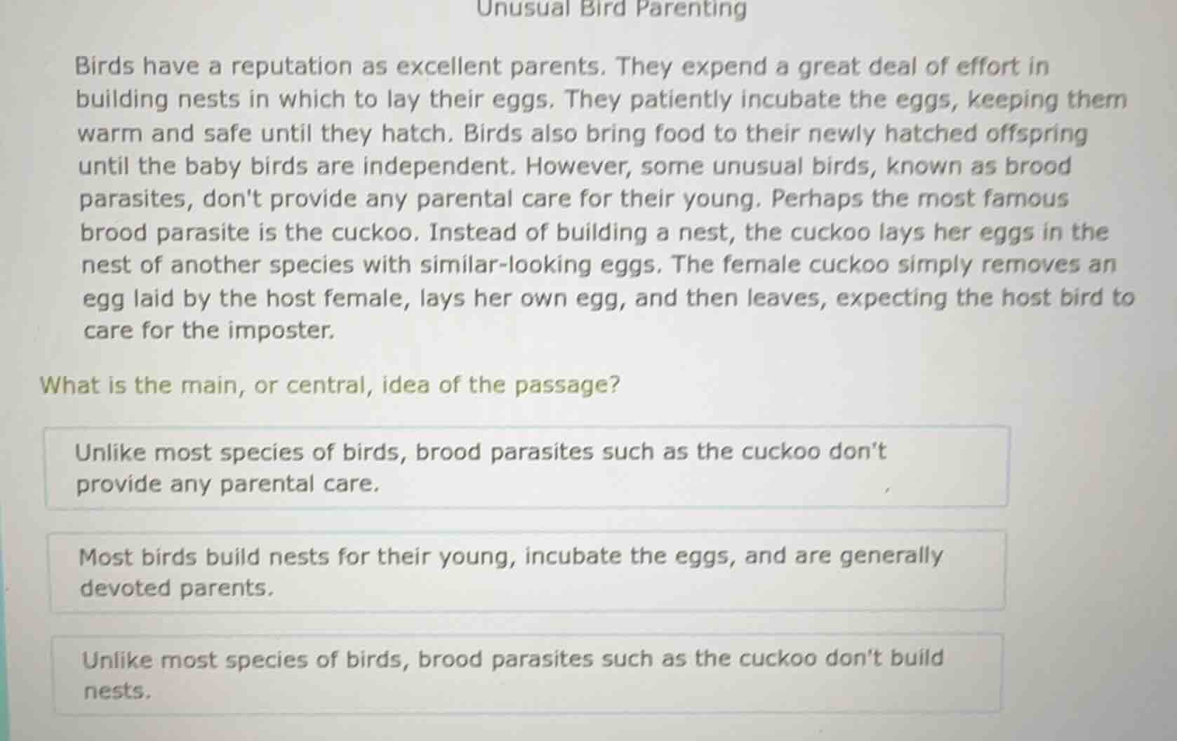 unusual bird parenting birds have a reputation as excellent parents. th…