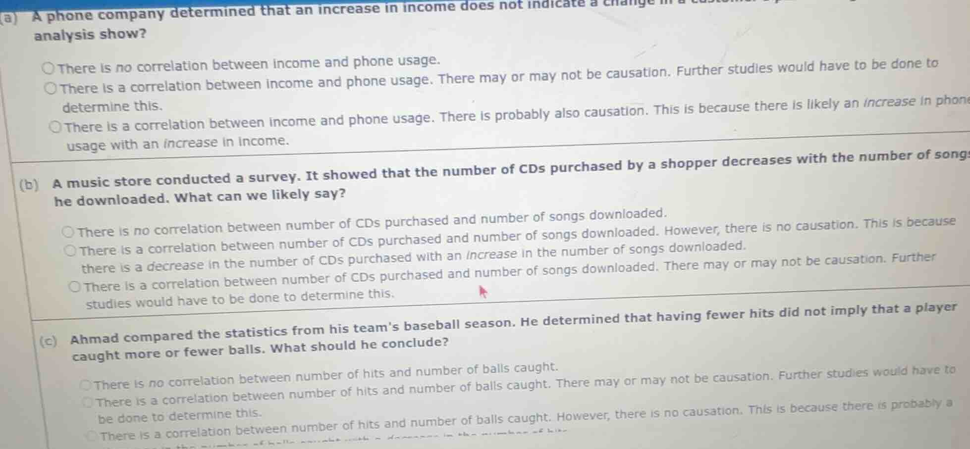 (a) a phone company determined that an increase in income does not indi…