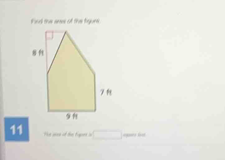 find the area of the figure. the area of the figure is \boxed{} square …