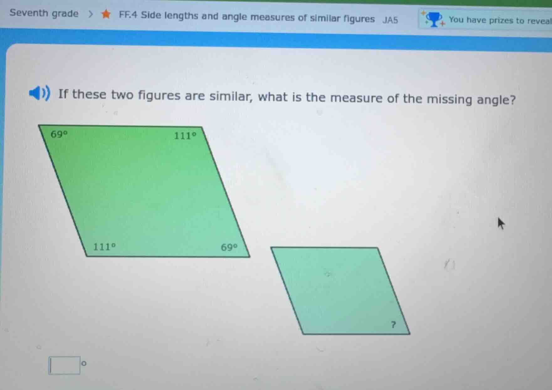 seventh grade > ★ ff.4 side lengths and angle measures of similar figur…