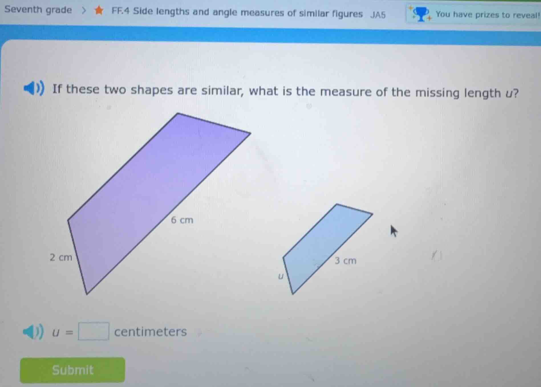 seventh grade > ★ ff.4 side lengths and angle measures of similar figur…