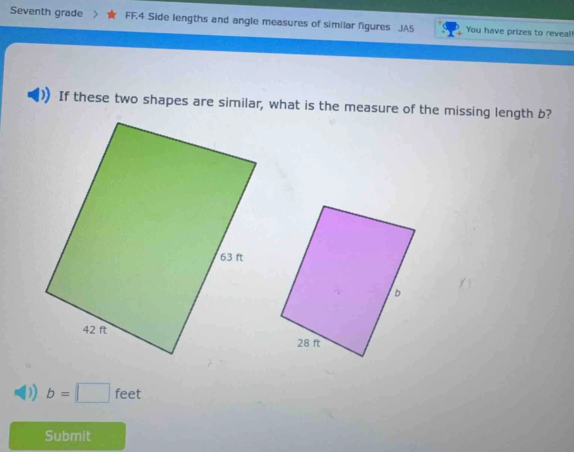 seventh grade > ★ ff.4 side lengths and angle measures of similar figur…