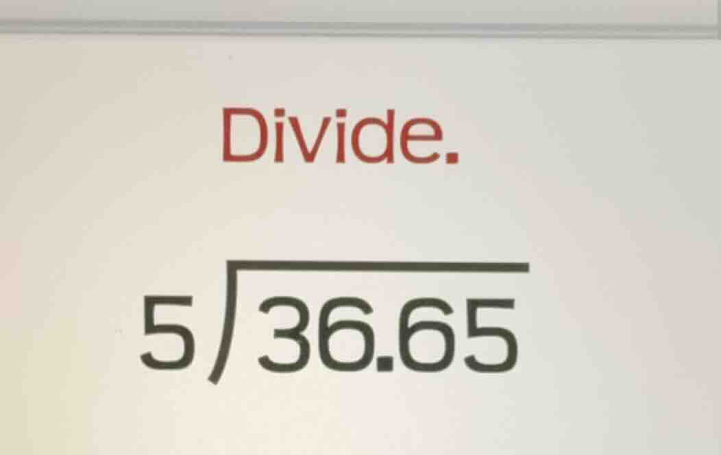 divide. $sqrt5{36.65}$