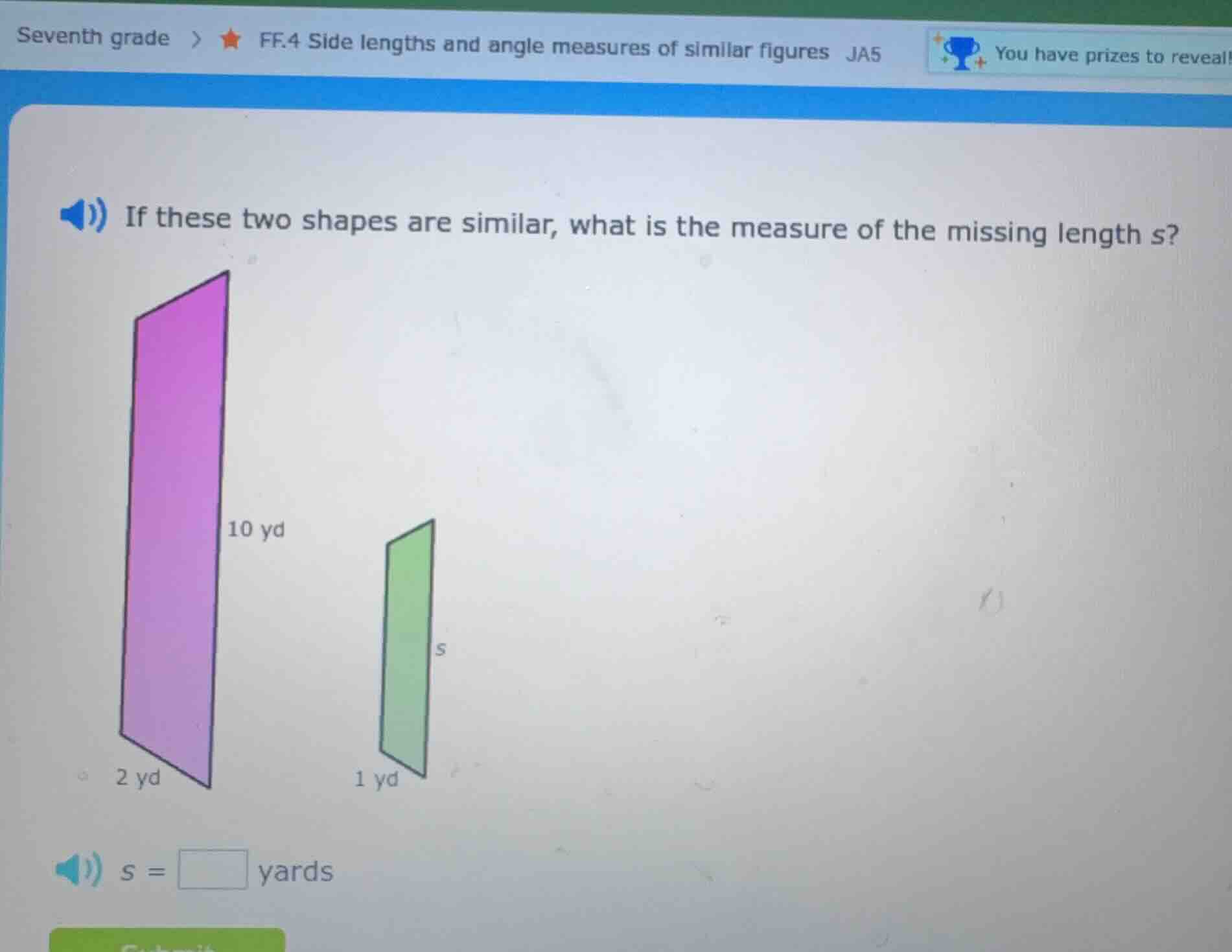 seventh grade > ★ ff.4 side lengths and angle measures of similar figur…