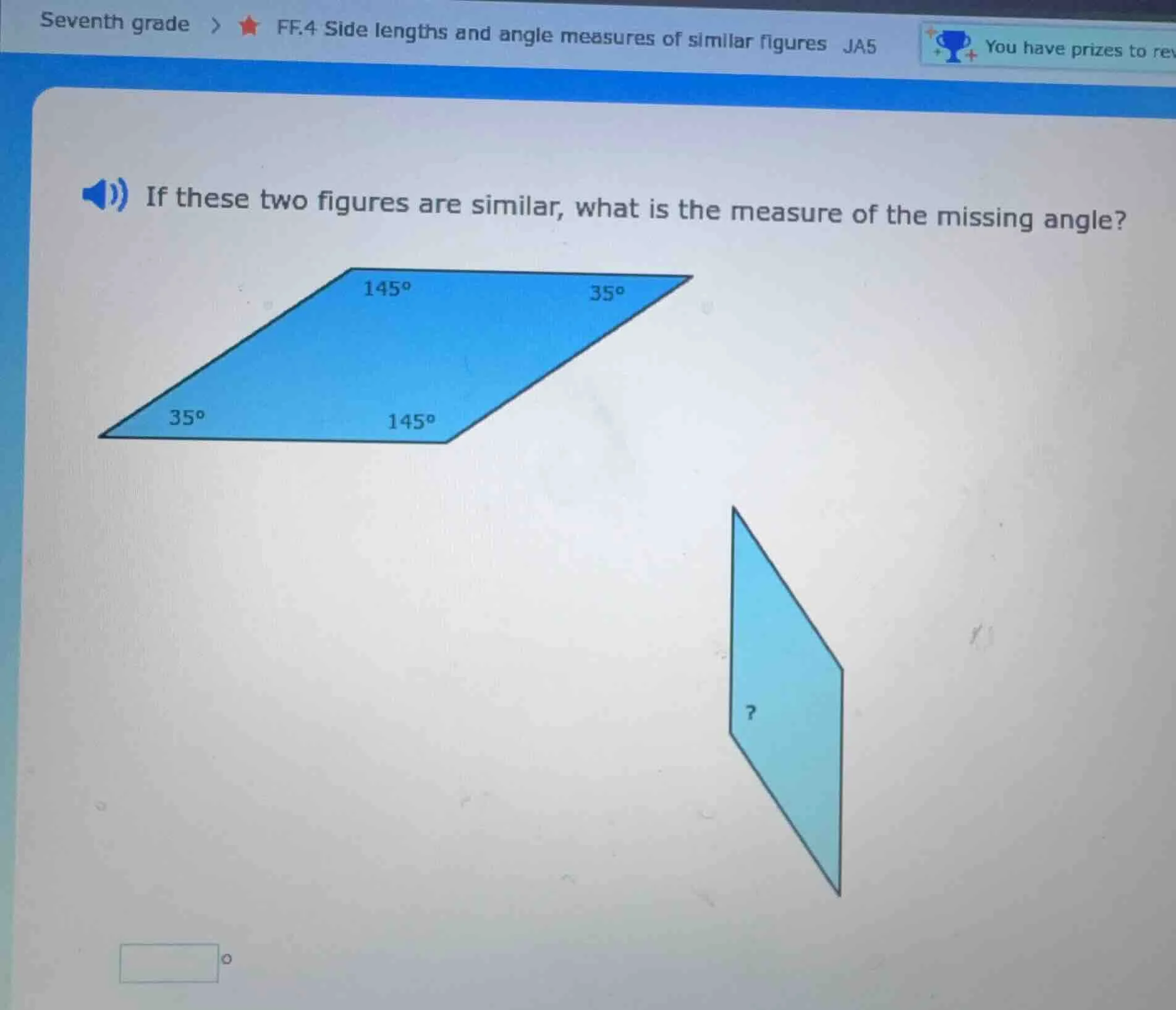 seventh grade > ★ ff.4 side lengths and angle measures of similar figur…