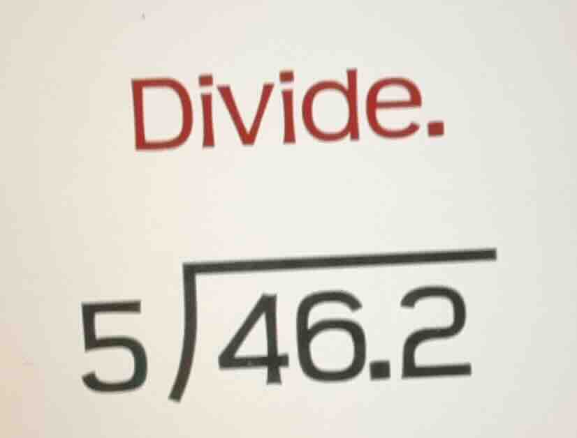 divide. 5\\overline{)46.2}