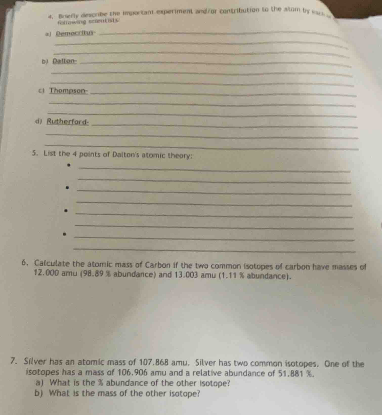 4. briefly describe the important experiment and/or contribution to the…