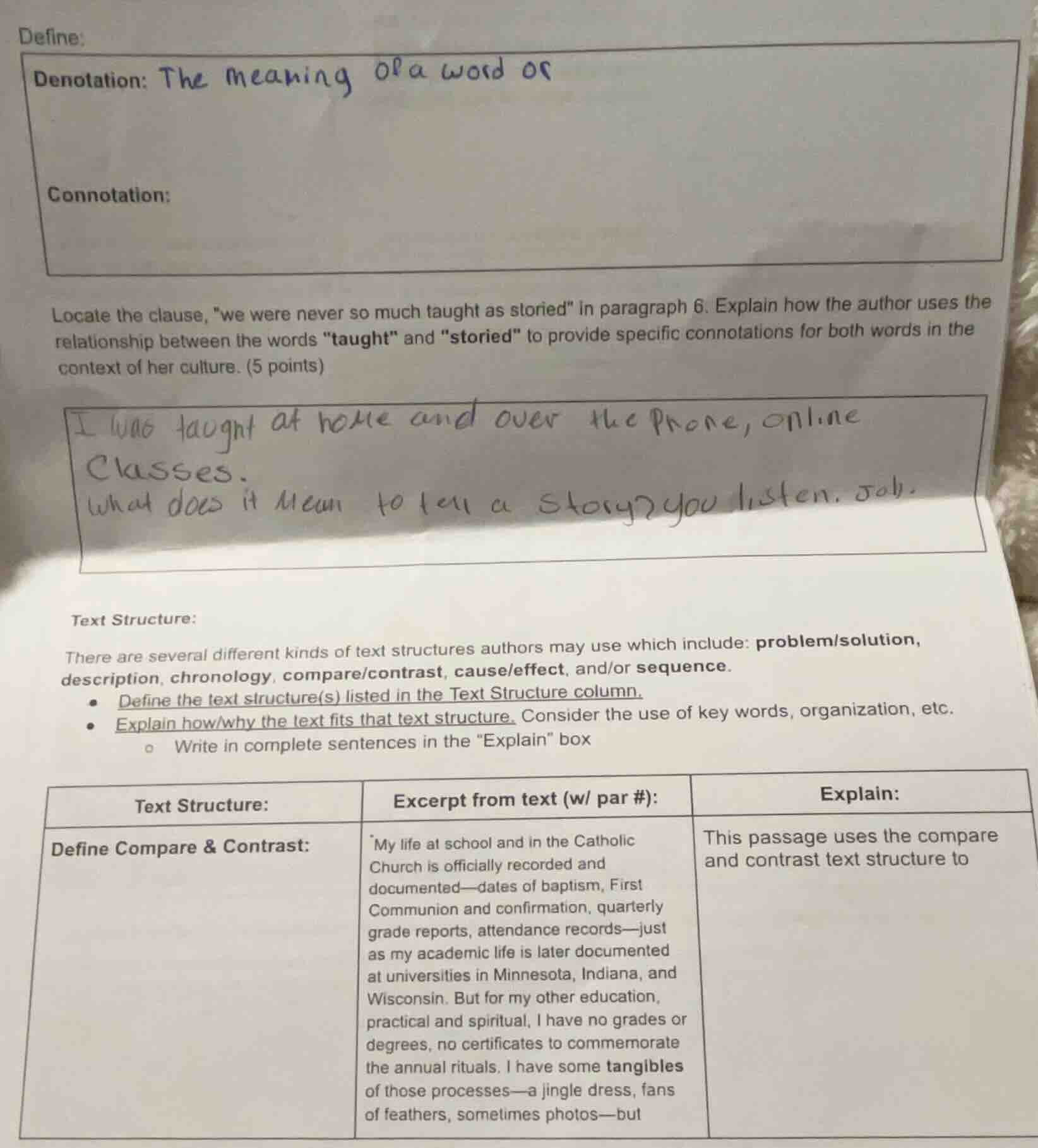 define: denotation: the meaning of a word or connotation: locate the cl…