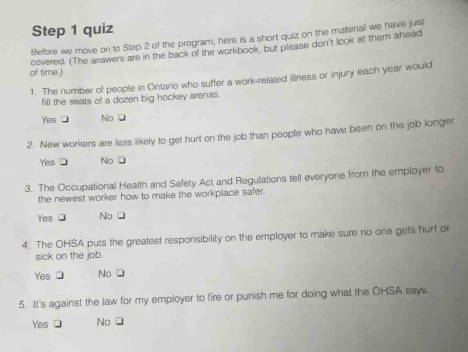 step 1 quiz before we move on to step 2 of the program, here is a short…