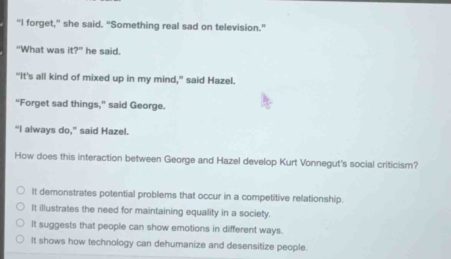 \i forget,\ she said. \something real sad on television.\ \what was it?…