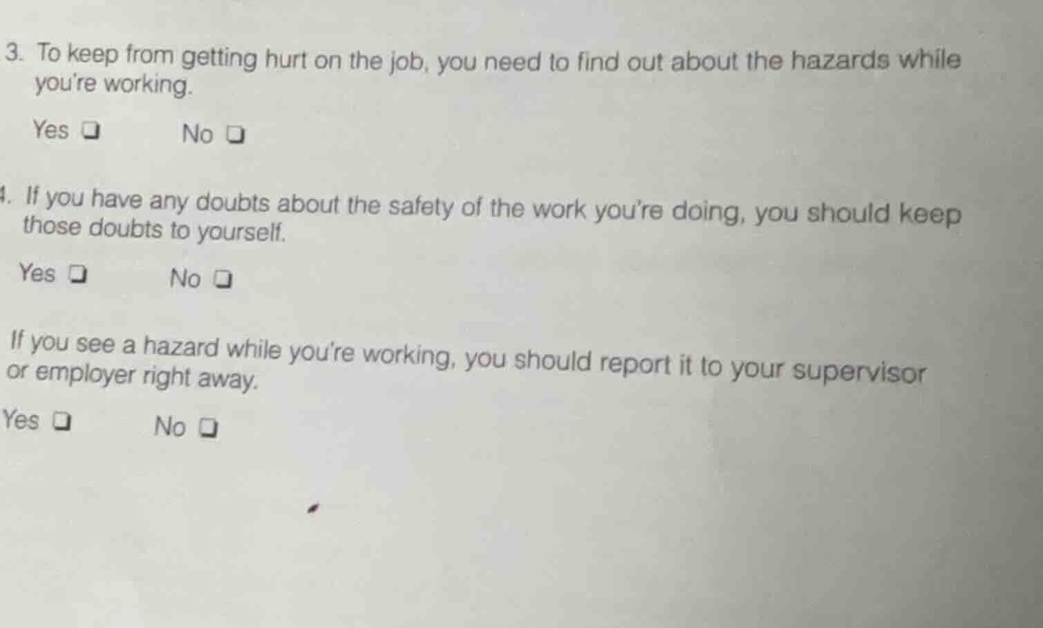 3. to keep from getting hurt on the job, you need to find out about the…