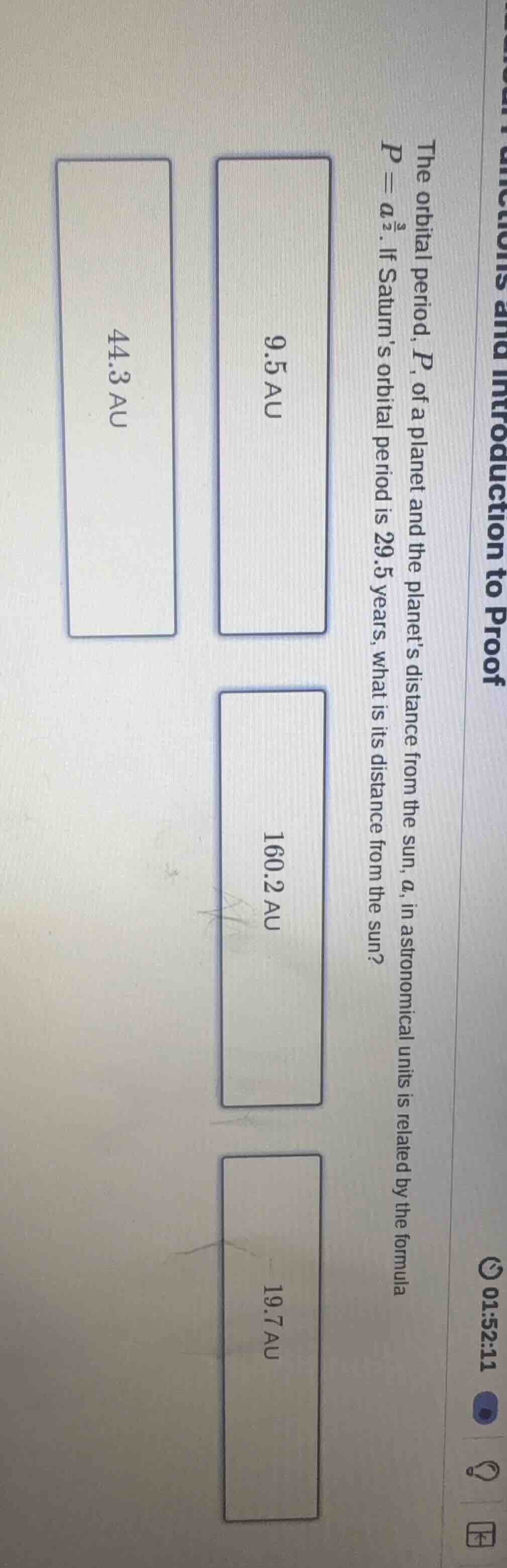 the orbital period, $p$, of a planet and the planet’s distance from the…