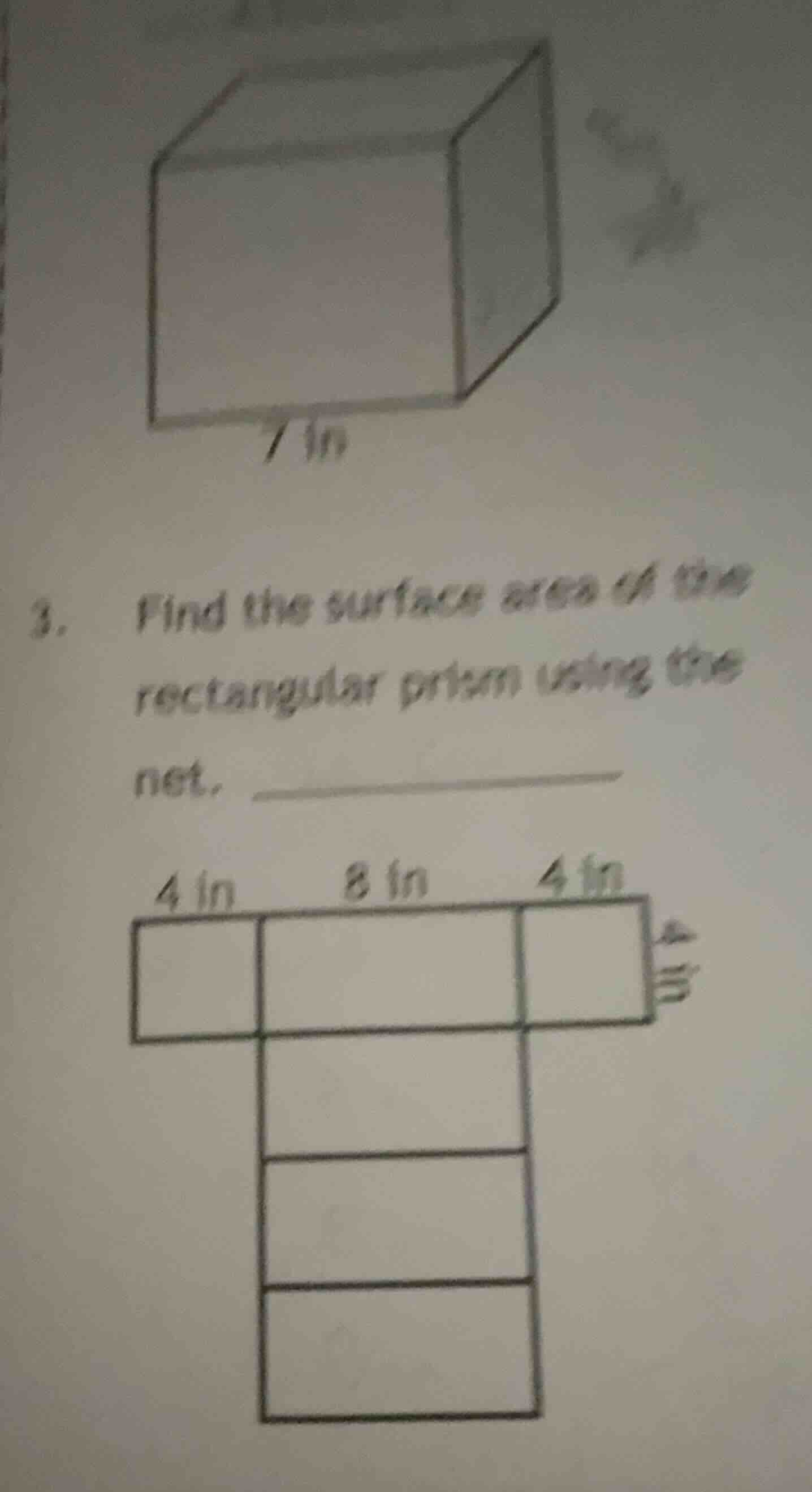 3. find the surface area of the rectangular prism using the net. (there…