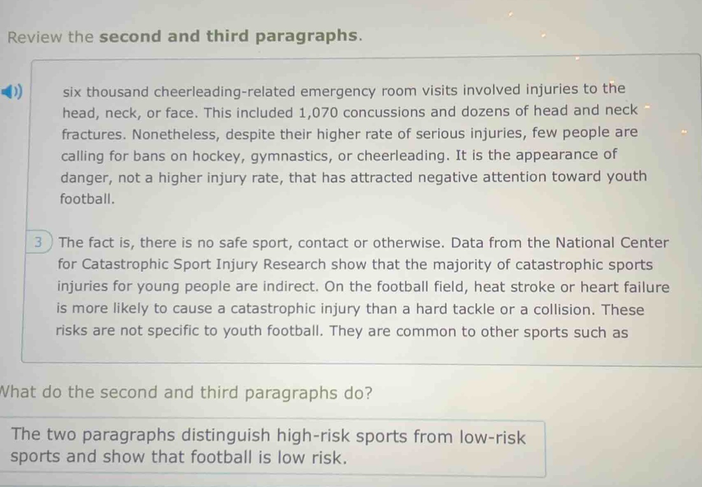 review the second and third paragraphs. six thousand cheerleading - rel…