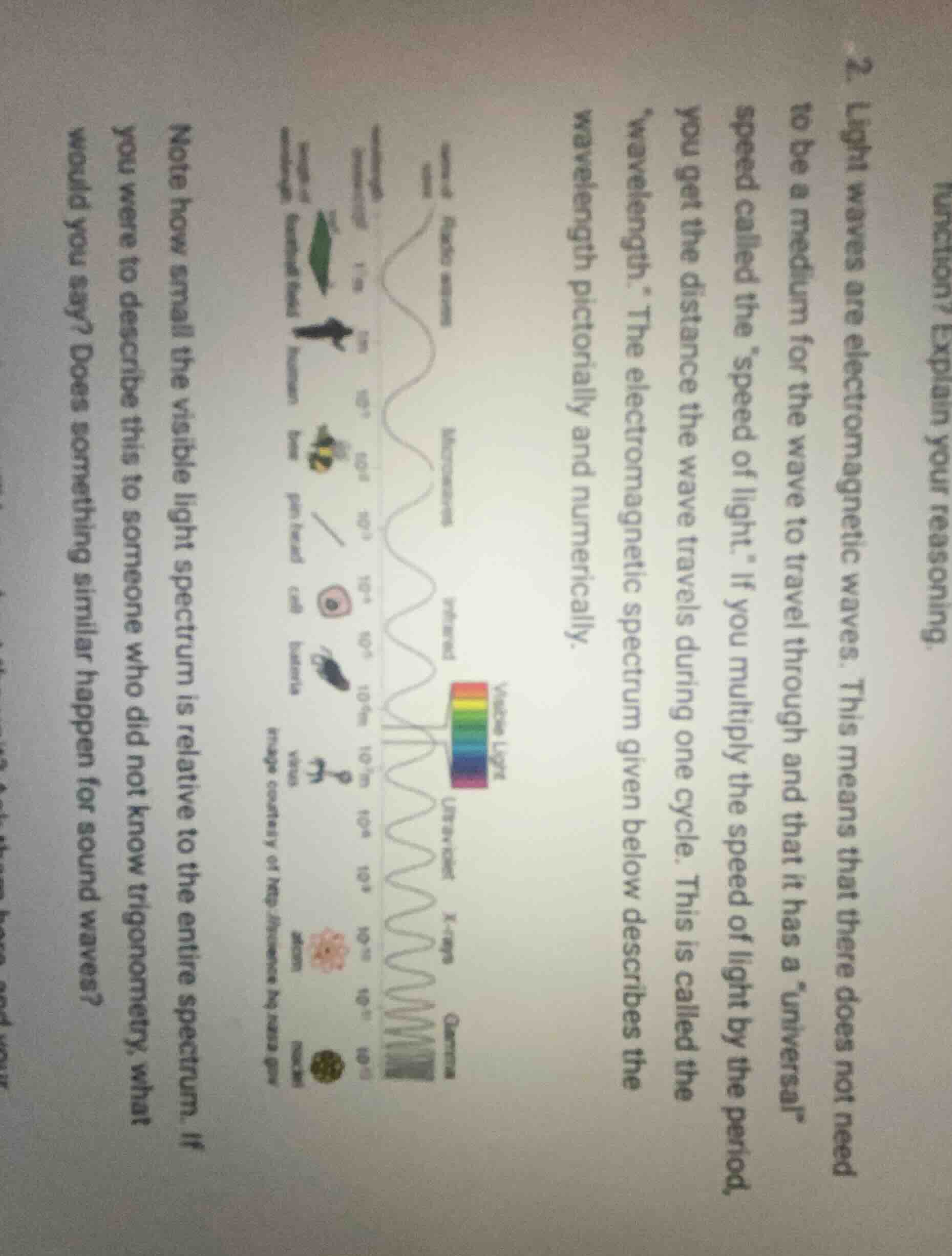 2. light waves are electromagnetic waves. this means that there does no…
