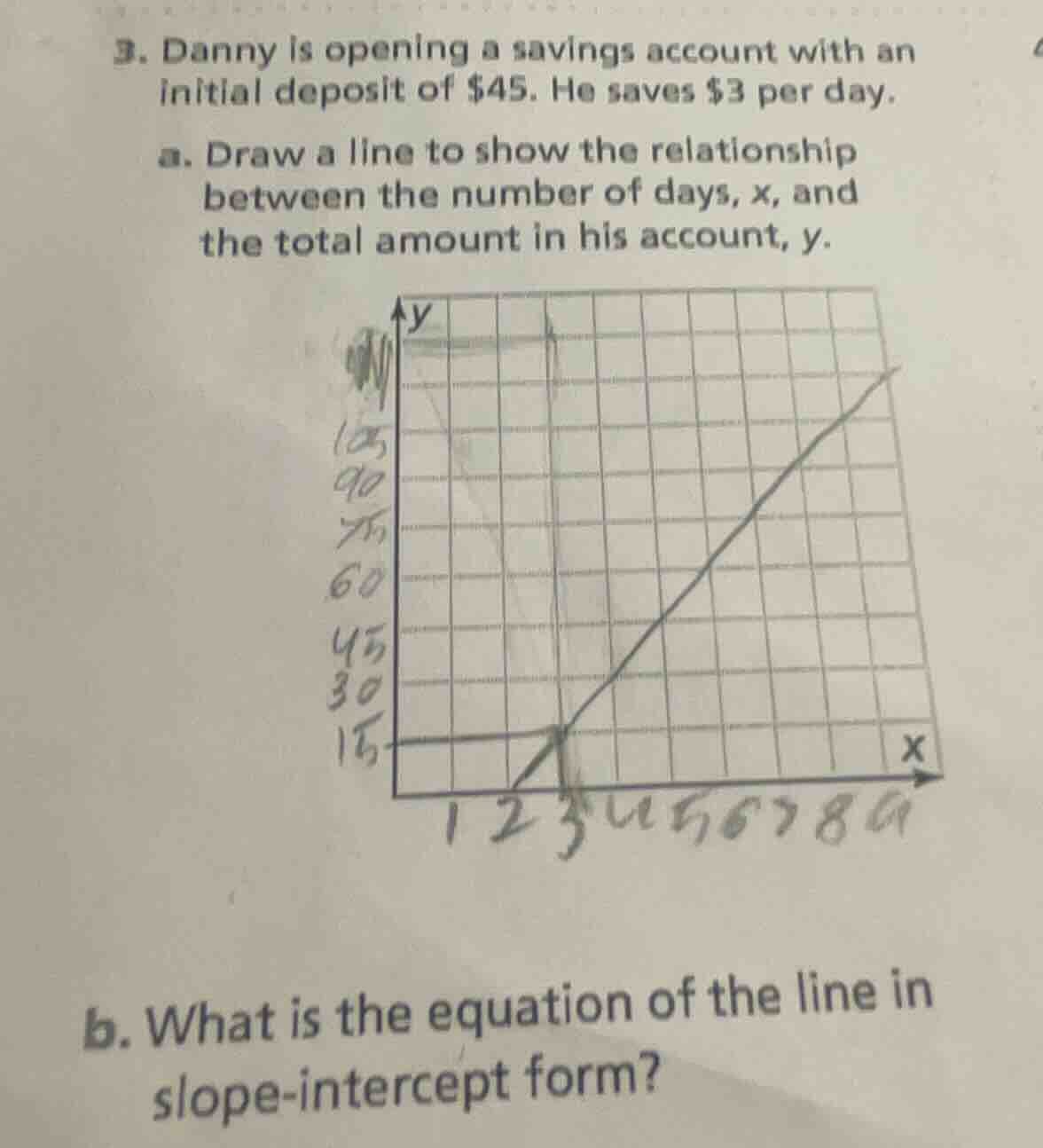 3. danny is opening a savings account with an initial deposit of $45. h…