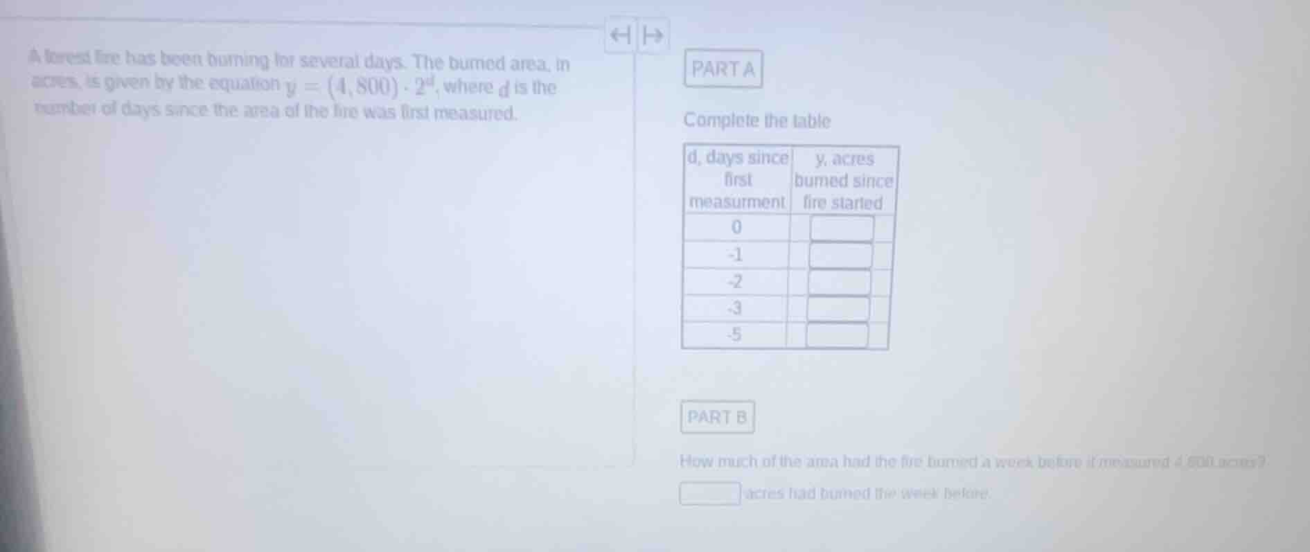 a forest fire has been burning for several days. the burned area, in ac…