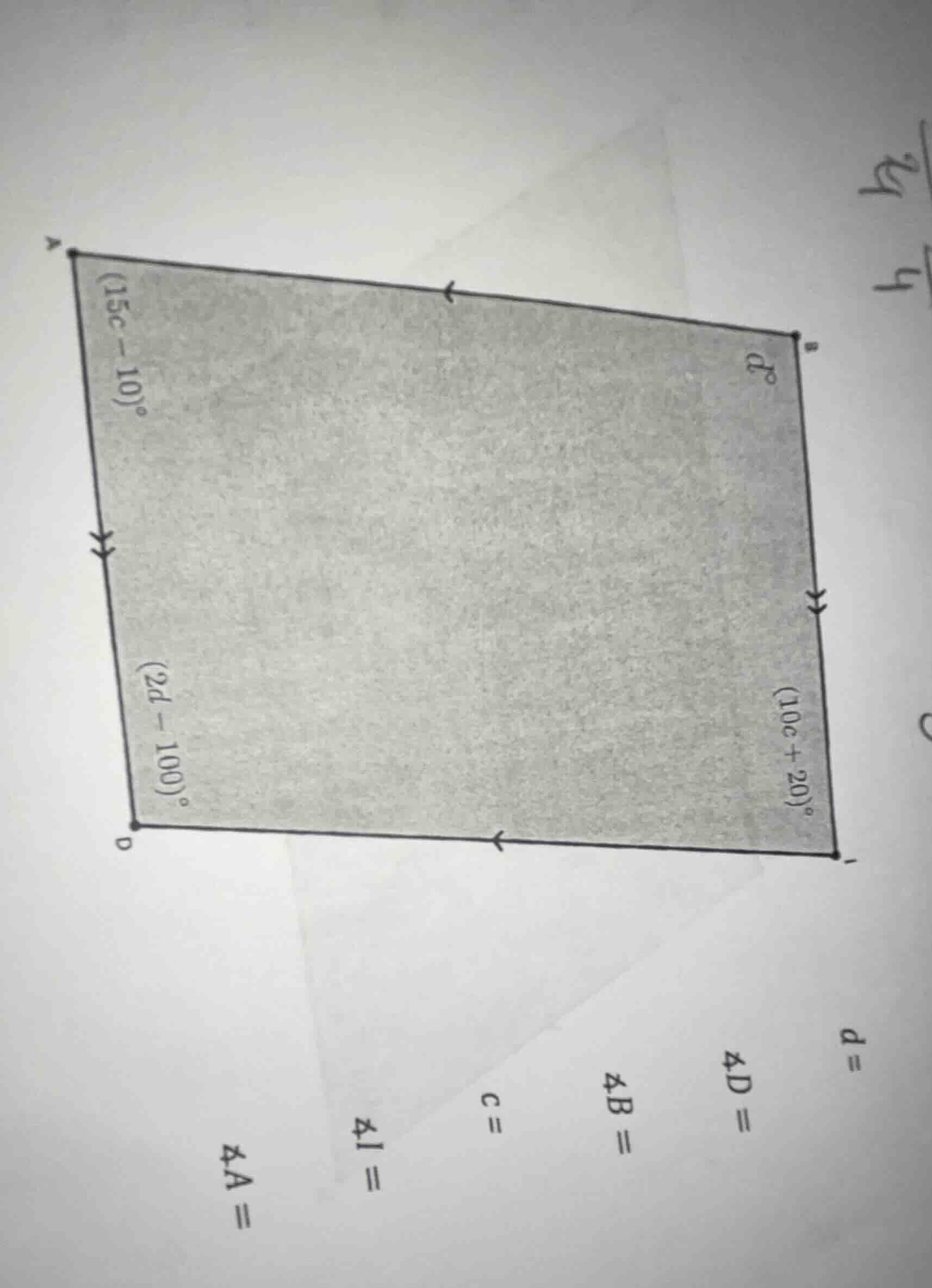 there is a parallelogram (judging from the marks of equal sides and par…