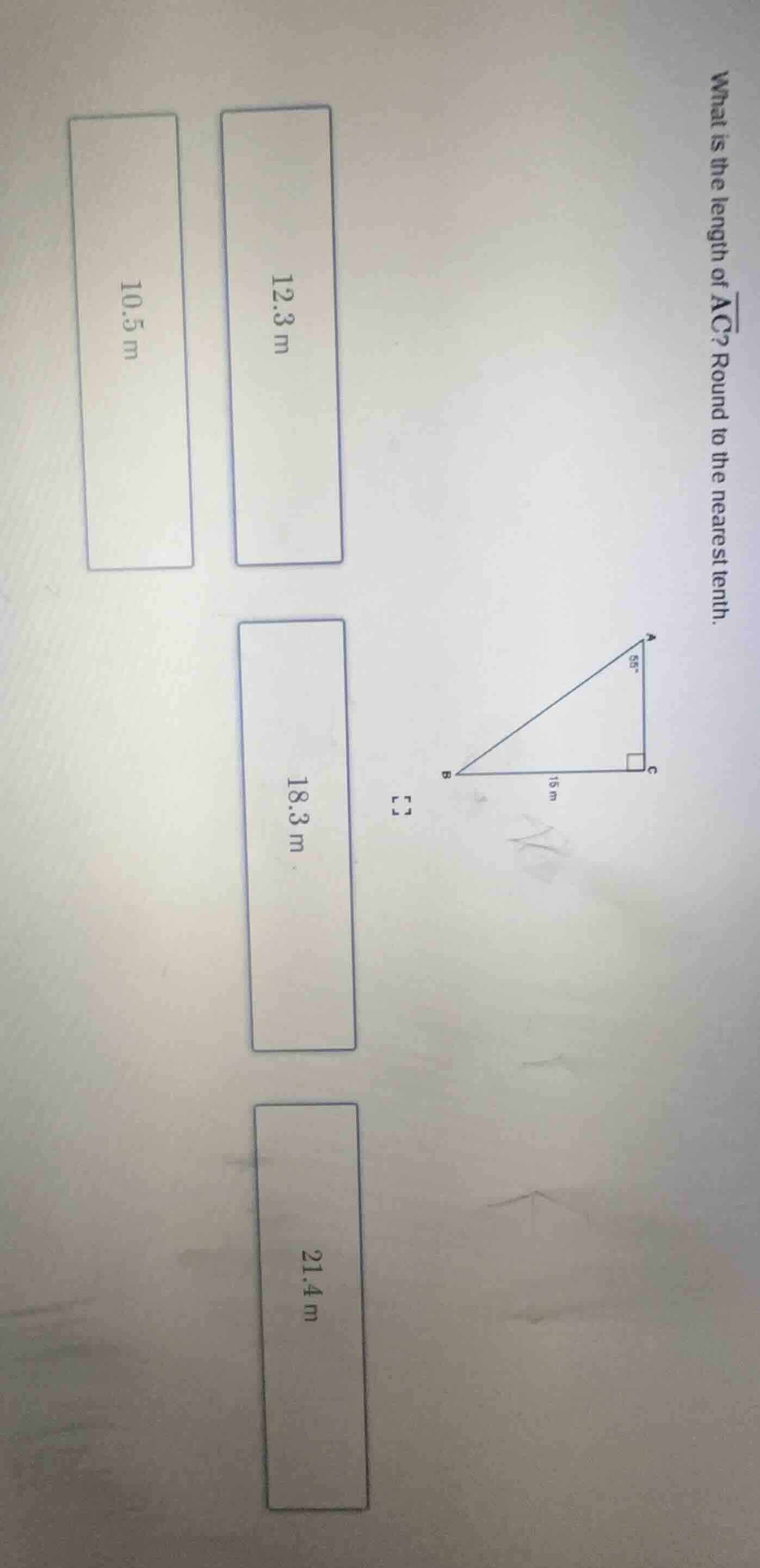 what is the length of \\(\\overline{ac}\\)? round to the nearest tenth.…