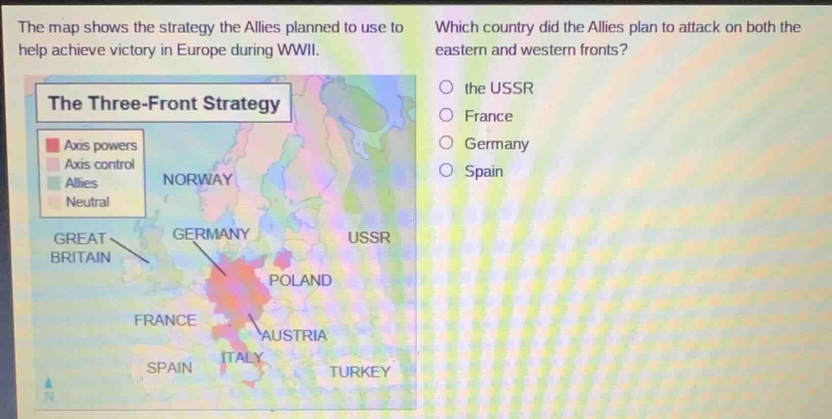 the map shows the strategy the allies planned to use to help achieve vi…