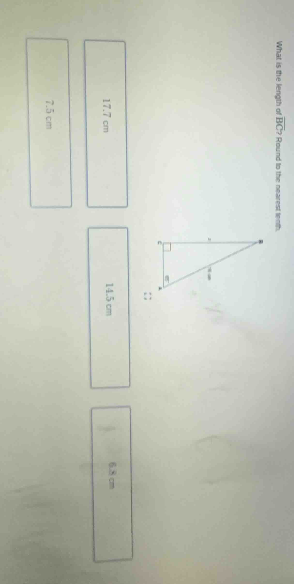 what is the length of \\(\\overline{bc}\\)? round to the nearest tenth.