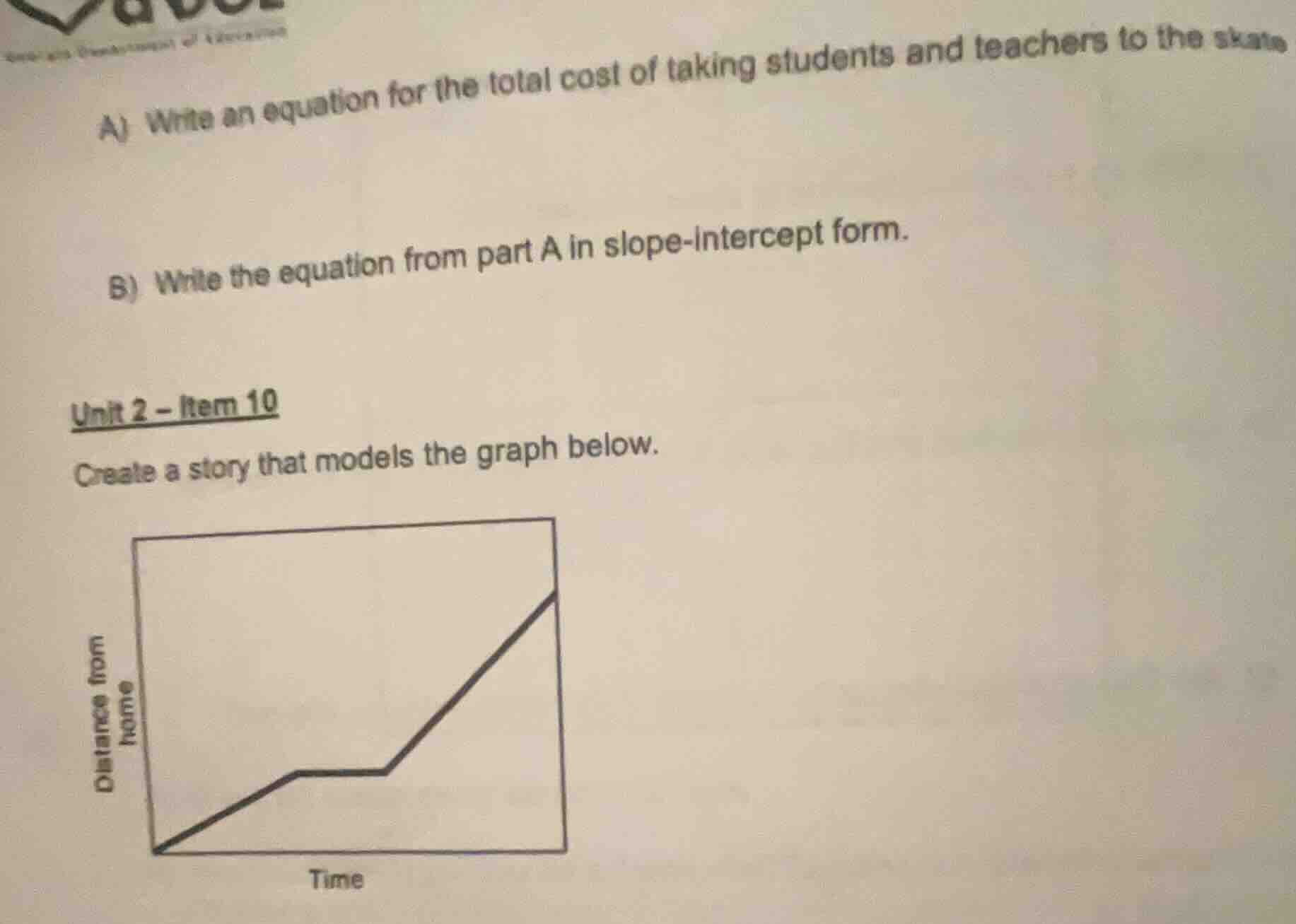 a) write an equation for the total cost of taking students and teachers…