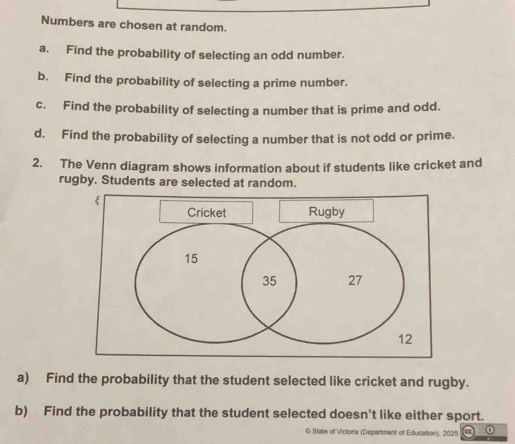 numbers are chosen at random. a. find the probability of selecting an o…
