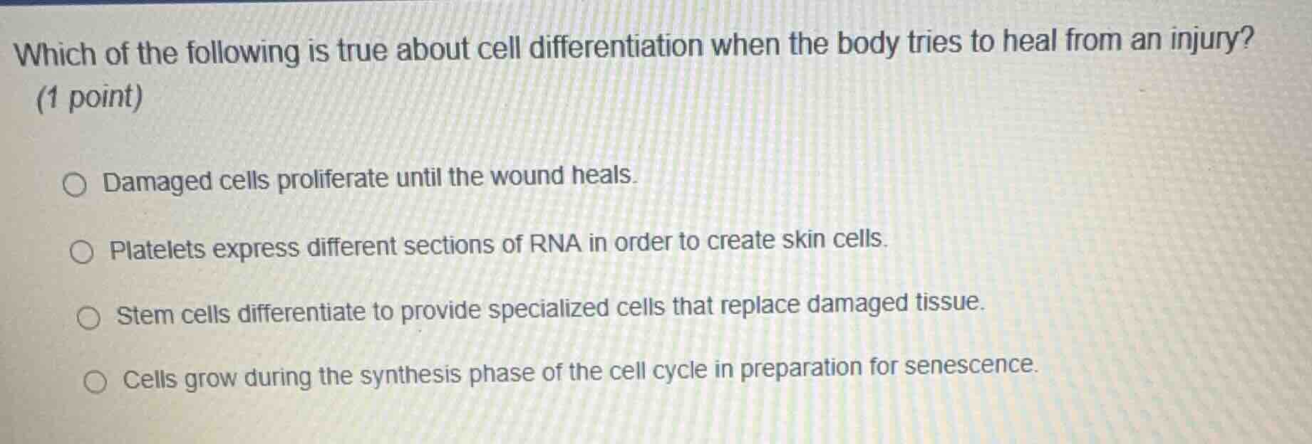 which of the following is true about cell differentiation when the body…