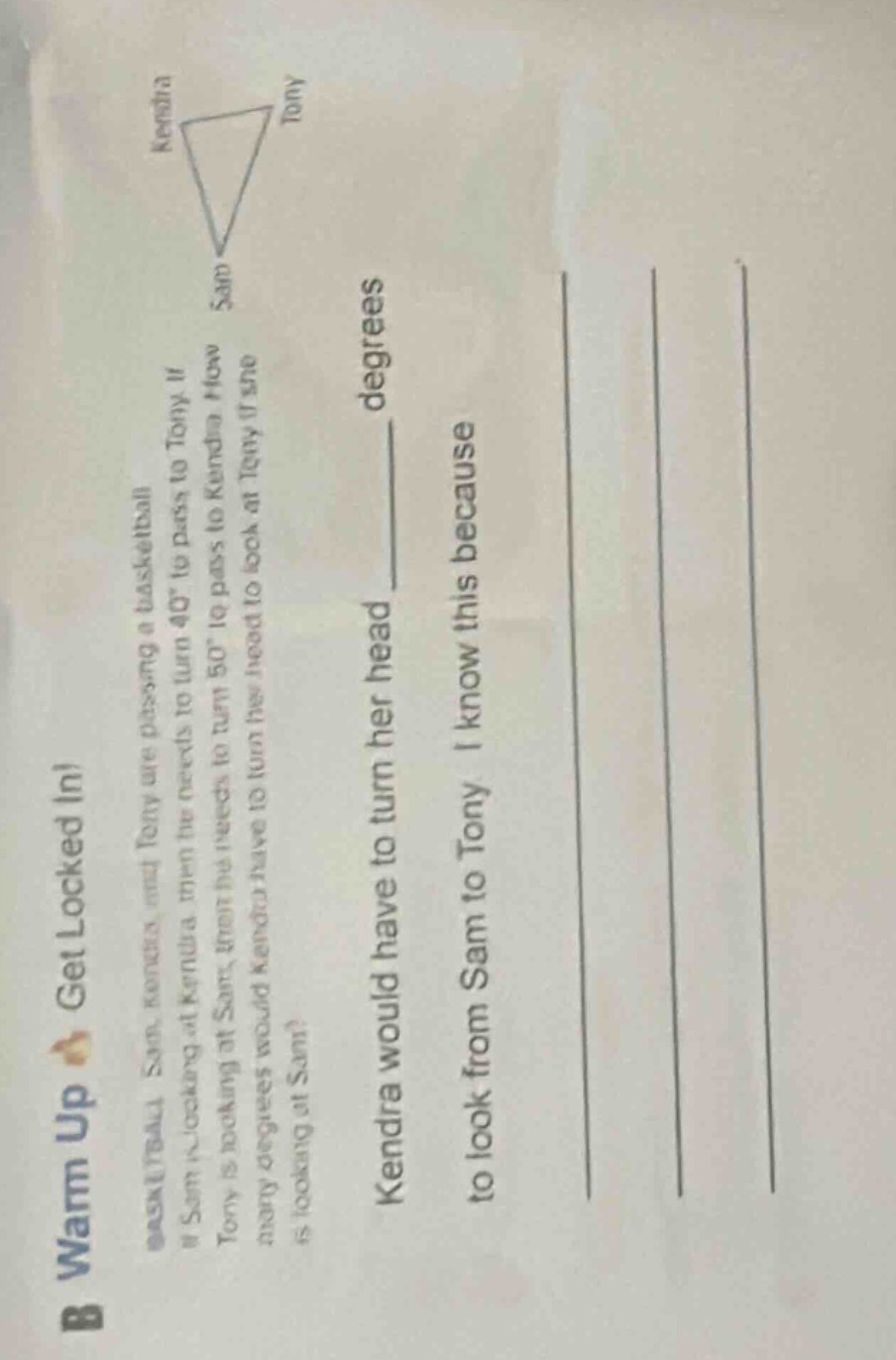 warm up get locked in! basketball sam, kendra, and tony are passing a b…