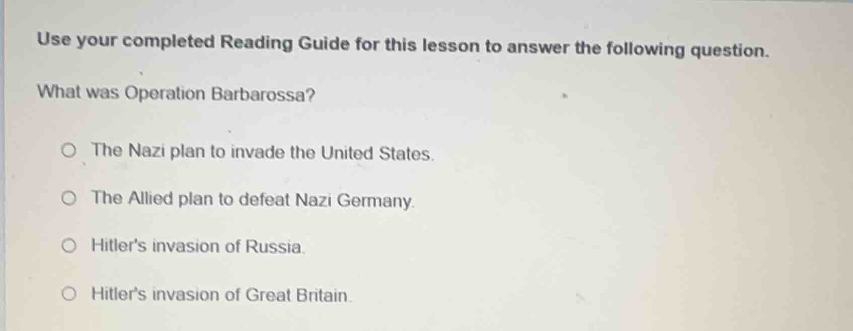 use your completed reading guide for this lesson to answer the followin…