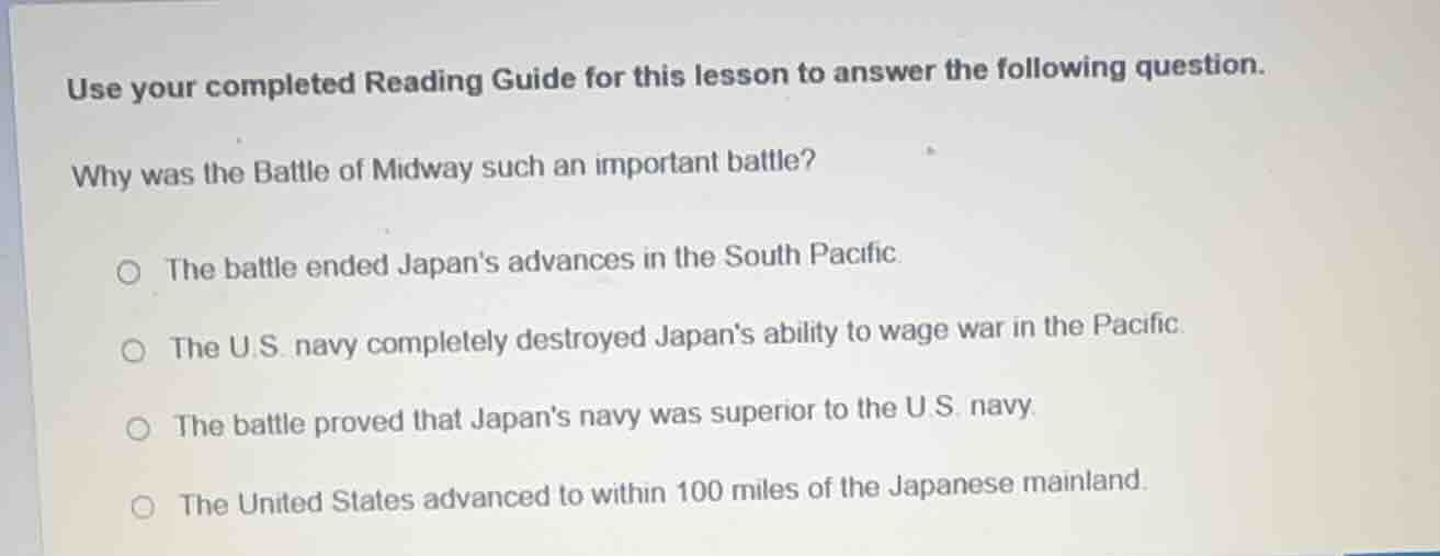 use your completed reading guide for this lesson to answer the followin…