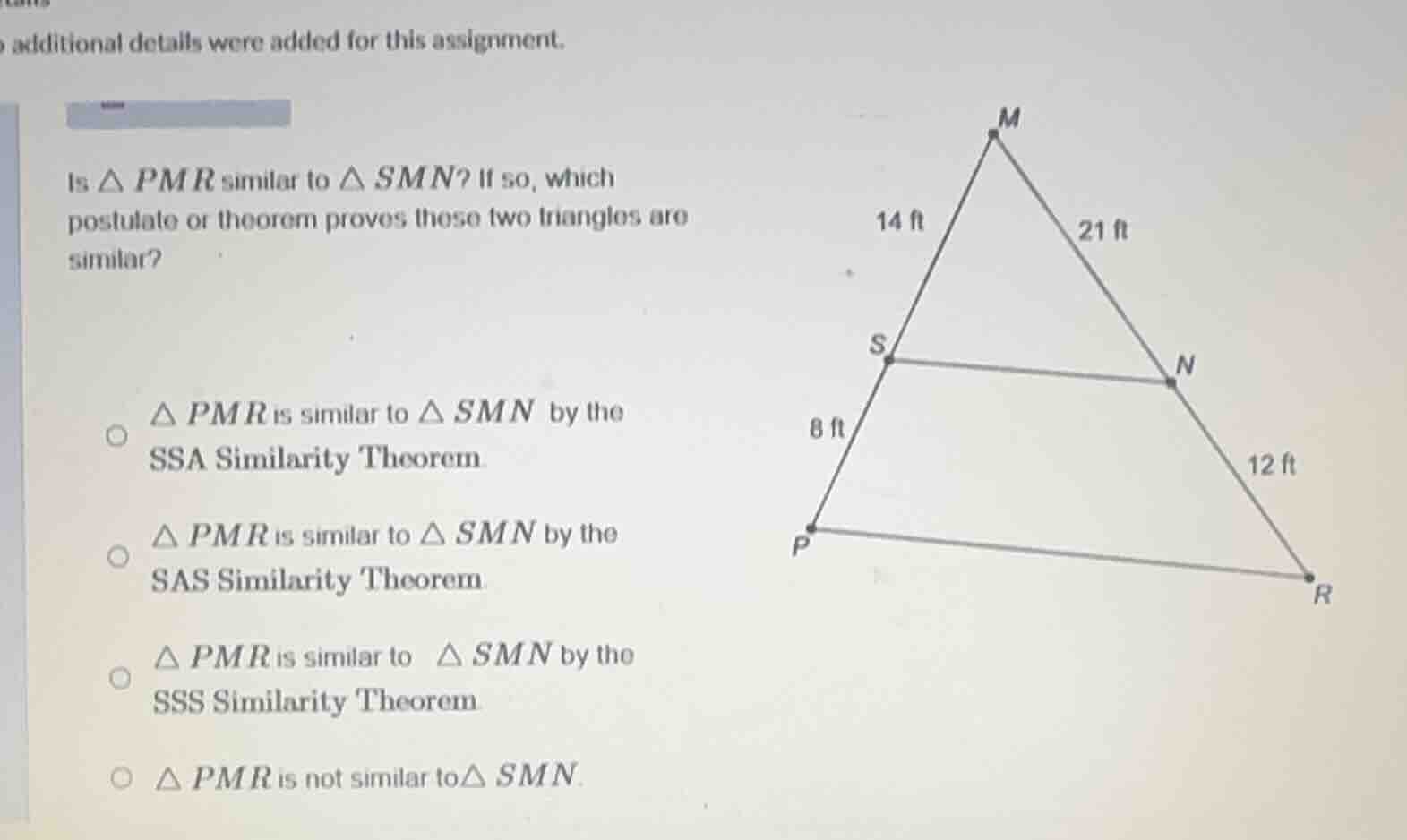 additional details were added for this assignment. is △ pmr similar to …