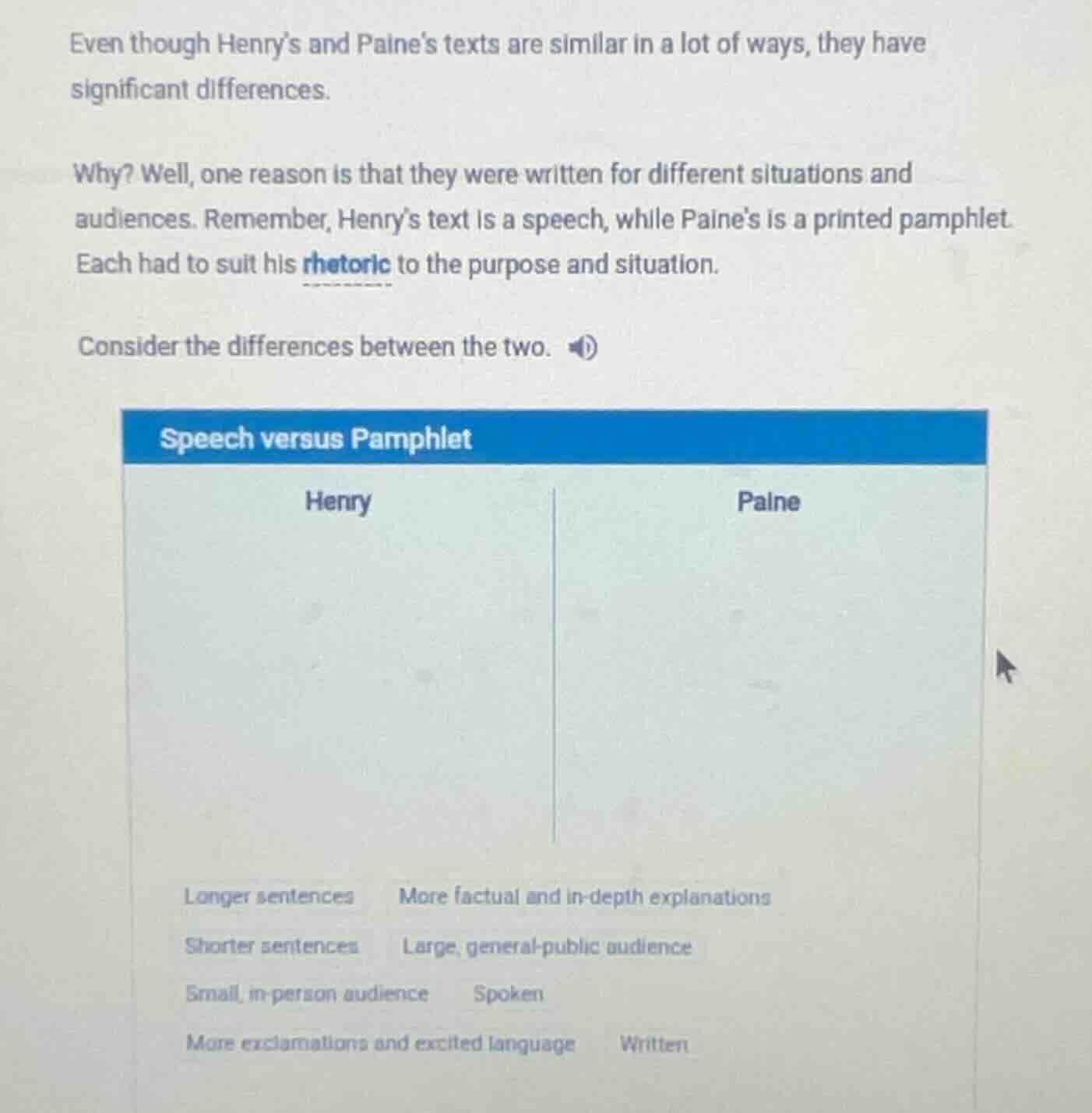 even though henry’s and paine’s texts are similar in a lot of ways, the…