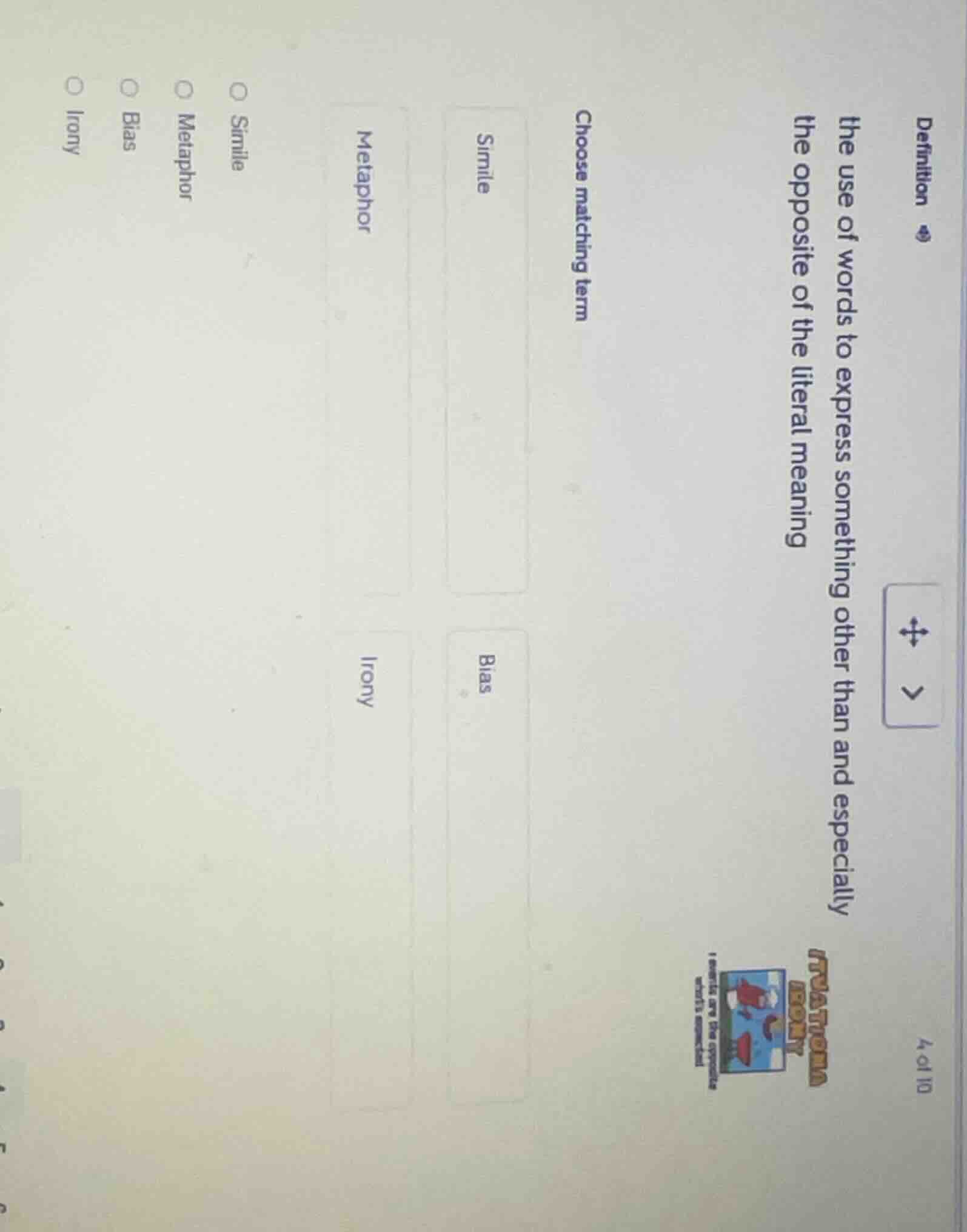 definition the use of words to express something other than and especia…