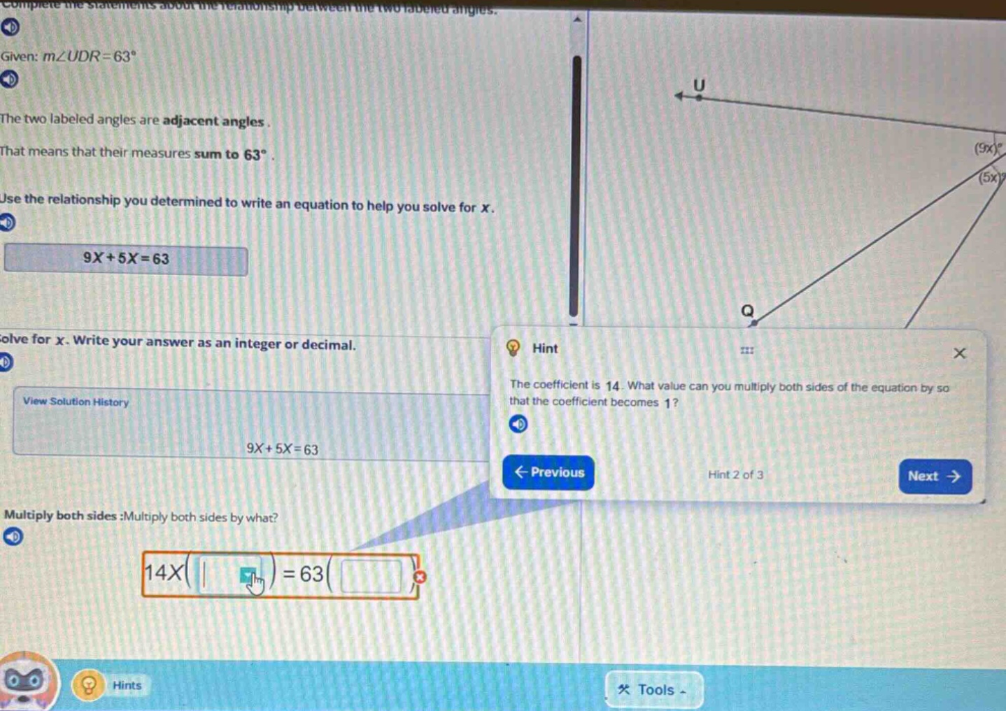 complete the statements about the relationship between the two labeled …