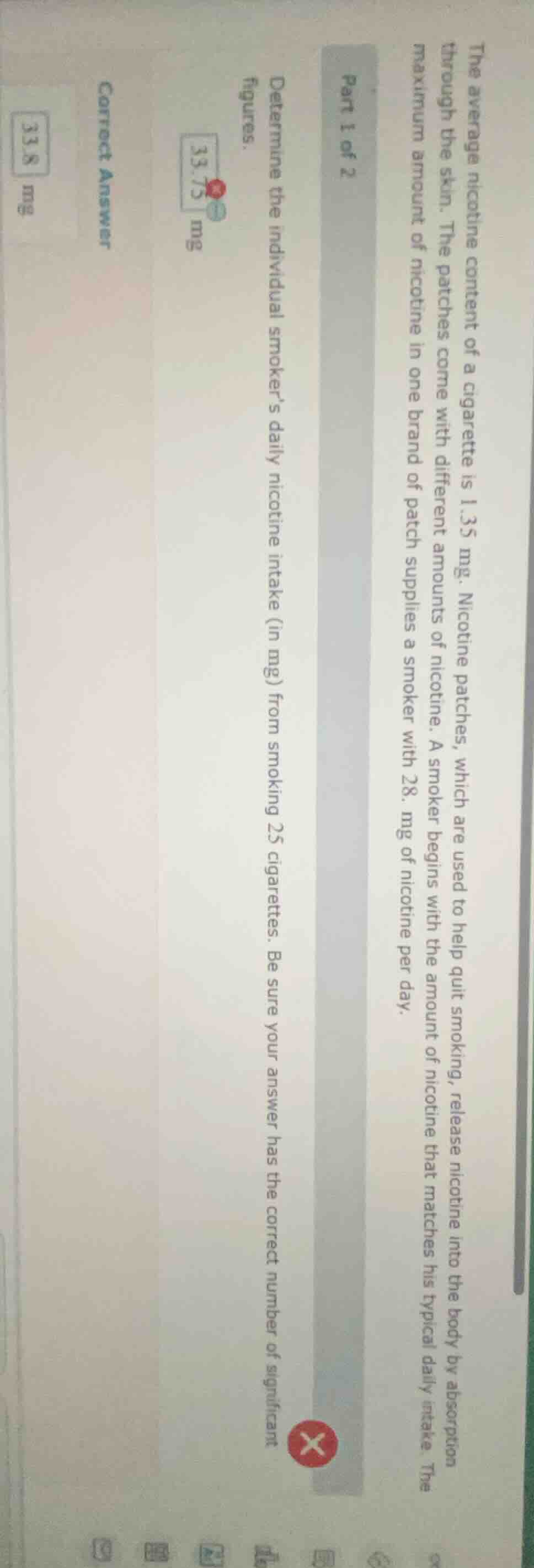 the average nicotine content of a cigarette is 1.35 mg. nicotine patche…