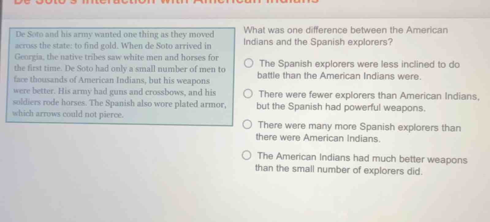 de soto and his army wanted one thing as they moved across the state: t…