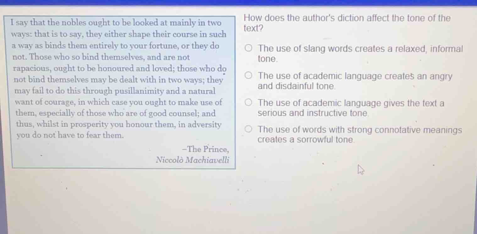 i say that the nobles ought to be looked at mainly in two ways: that is…