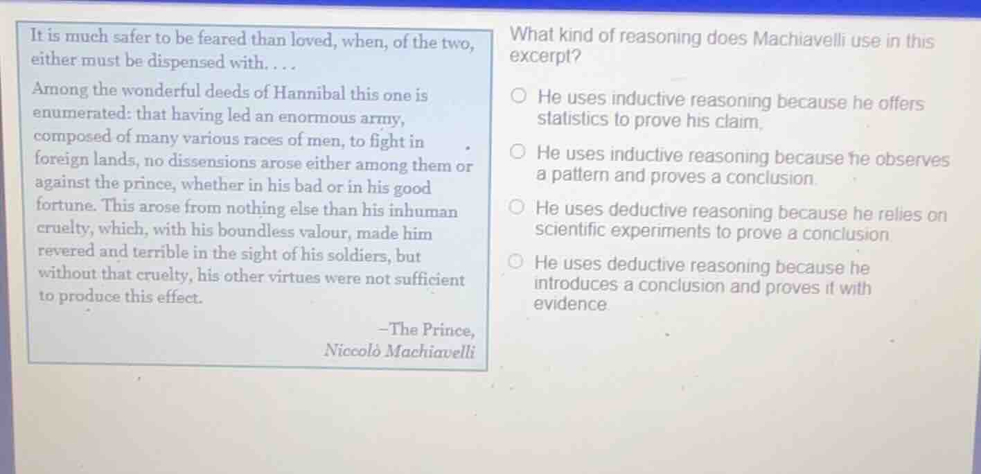 it is much safer to be feared than loved, when, of the two, either must…