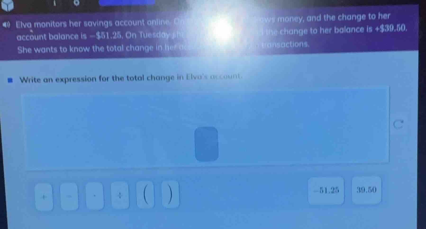 elva monitors her savings account online. on day the change to her acco…