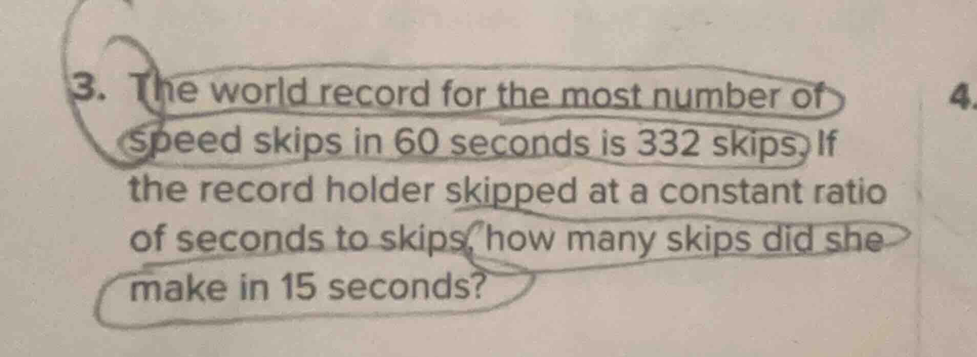 3. the world record for the most number of speed skips in 60 seconds is…