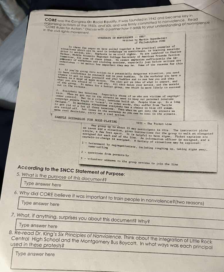 core was the congress on racial equality. it was founded in 1942 and be…