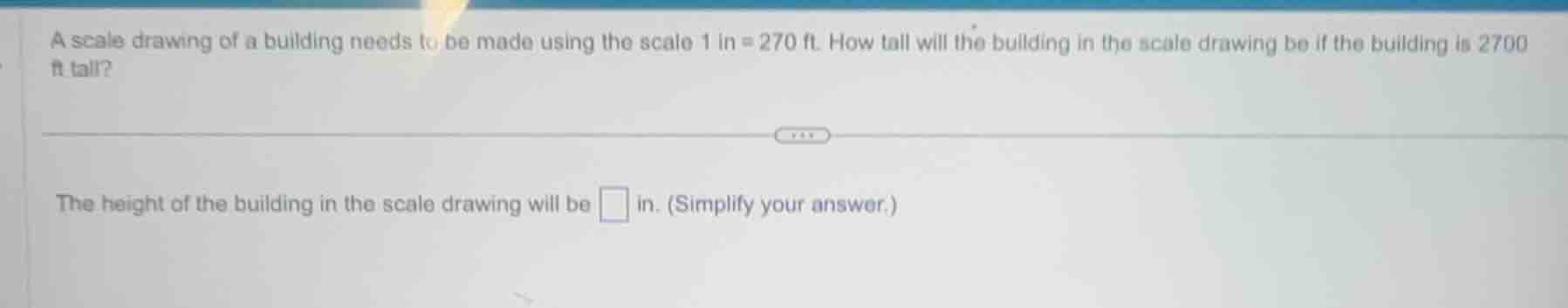 a scale drawing of a building needs to be made using the scale 1 in = 2…