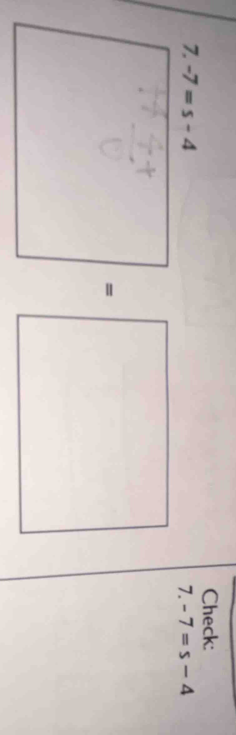 7 - 7 = s - 4