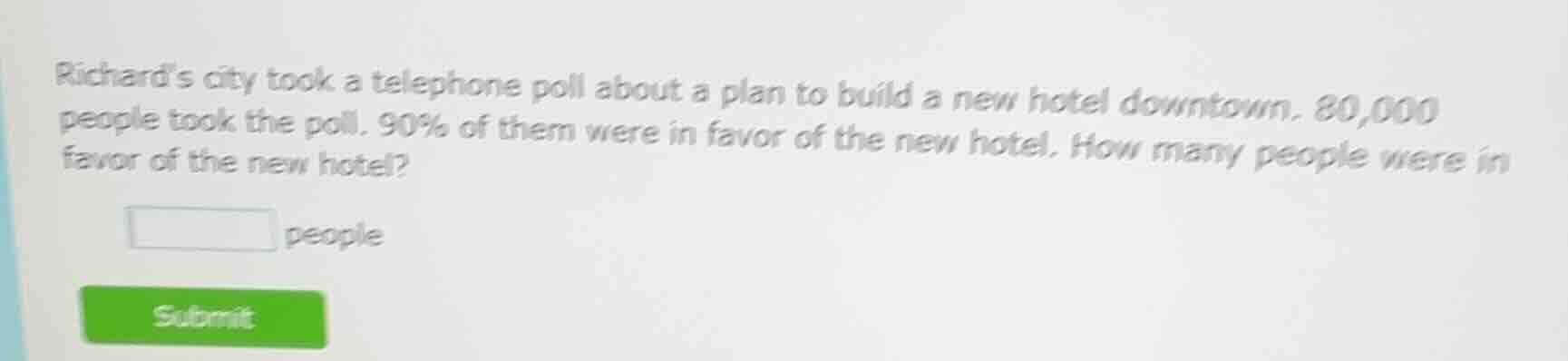 richard’s city took a telephone poll about a plan to build a new hotel …