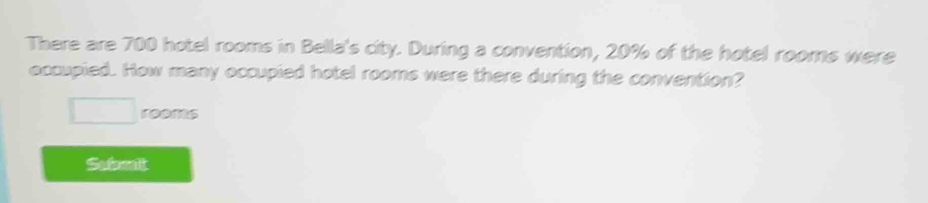 there are 700 hotel rooms in bellas city. during a convention, 20% of t…