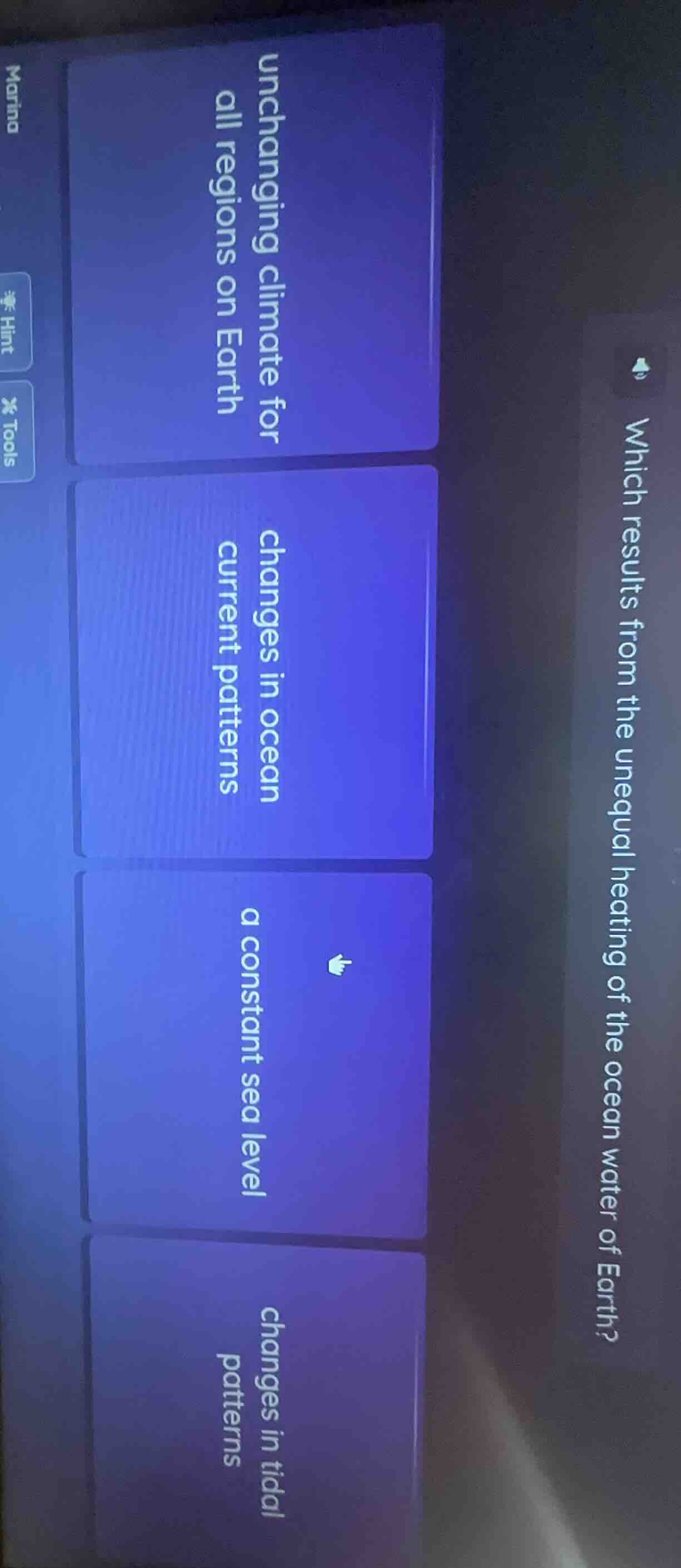 which results from the unequal heating of the ocean water of earth? unc…