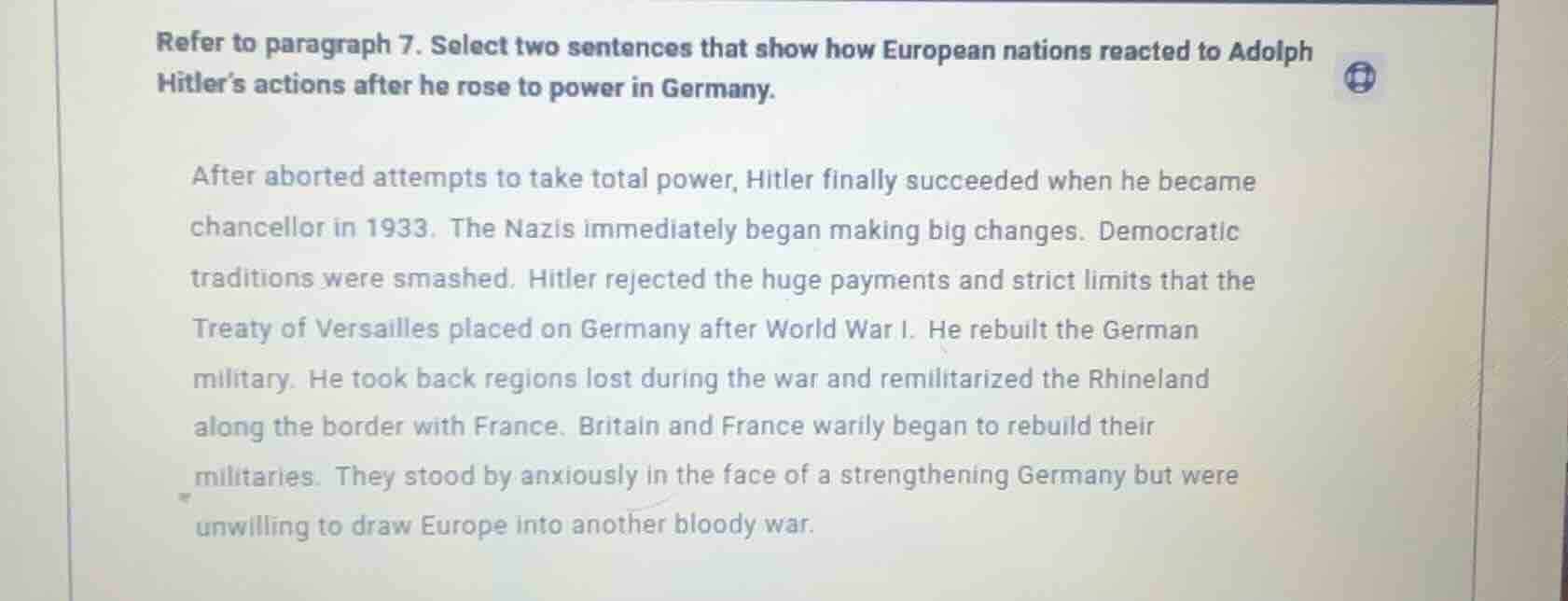 refer to paragraph 7. select two sentences that show how european natio…